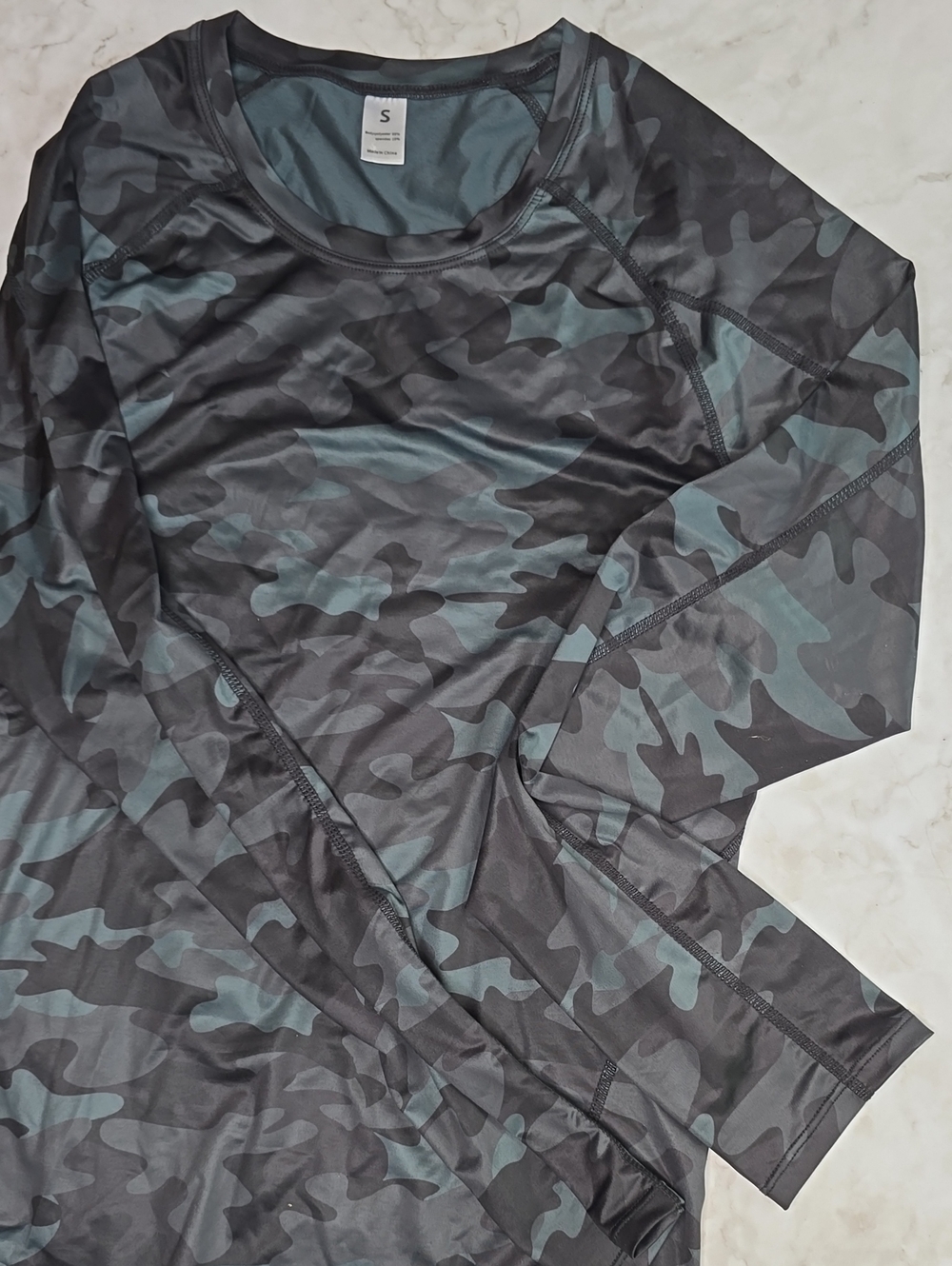 NEW, Men's Urban Camo Long Sleeve Compression Shirt, Small